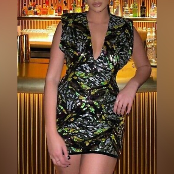 Zara Multicolor Limited Edition Sequin Mini Dress - Picture 1 of 10